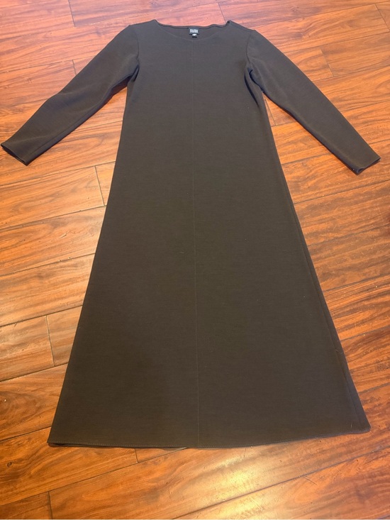 Eileen Fisher Dresses & Skirts - Eileen Fisher Dark Brown viscose/wool Midi A-Line Knit Dress